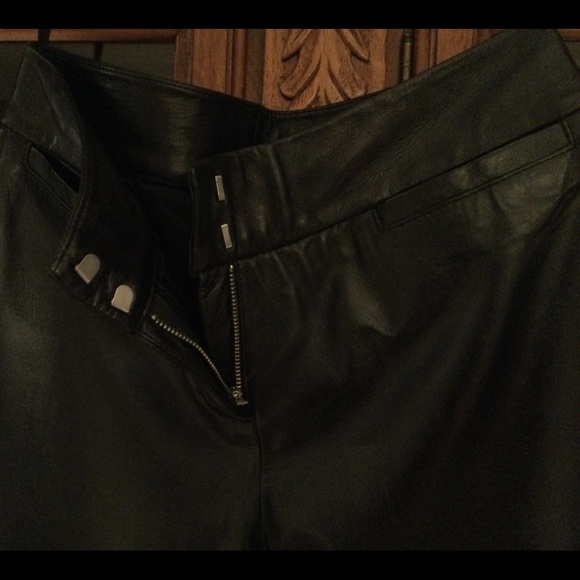 INC. Black Leather Pants - Picture 3 of 5